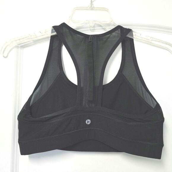 NWT 90 degrees by reflex sports bra black partial back zip Size Large - Picture 4 of 8